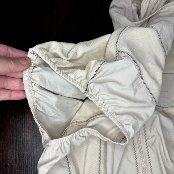 FREE PEOPLE “Grassroots Shortsie” Beige Zip-Up Romper Medium NWT - Picture 14 of 16